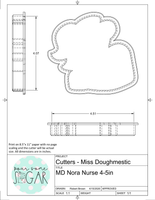 Miss Doughmestic Nora Nurse Cookie Cutter