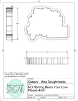 Miss Doughmestic SET "Nothing Beets Your Love" (Dwight/The Office) Cookie Cutter