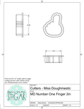 Miss Doughmestic Number One Finger Cookie Cutter