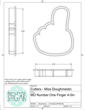 Miss Doughmestic Number One Finger Cookie Cutter