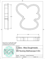 Miss Doughmestic Nursing Stethoscope Cookie Cutter