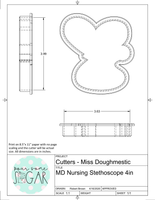 Miss Doughmestic Nursing Stethoscope Cookie Cutter