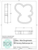 Miss Doughmestic Nursing Stethoscope Cookie Cutter