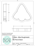 Miss Doughmestic Pencil Stack Cookie Cutter