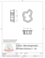 Miss Doughmestic Retro Swimsuit 1 Cookie Cutter