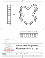 Miss Doughmestic Retro Swimsuit 2 Cookie Cutter