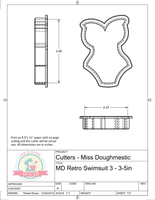 Miss Doughmestic Retro Swimsuit 3 Cookie Cutter