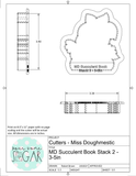 Miss Doughmestic Succulent Book Stack 2 Cookie Cutter