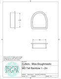 Miss Doughmestic Tall Rainbow 1 Cookie Cutter/Fondant Cutter