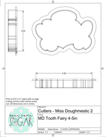 Miss Doughmestic Tooth Fairy Set (Fits BRP 5x7 Box) Cookie Cutters/Fondant Cutters or STL Downloads