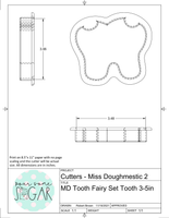 Miss Doughmestic Tooth Fairy Set (Fits BRP 5x7 Box) Cookie Cutters/Fondant Cutters or STL Downloads