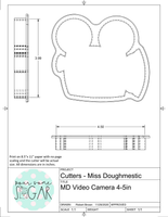 Miss Doughmestic Video Camera Cookie Cutter or Fondant Cutter