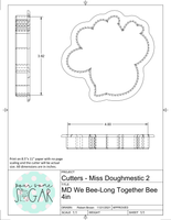 Miss Doughmestic We BEE-Long Together Set Cookie Cutters/Fondant Cutters or STL Downloads