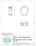 Miss Doughmestic Full MINI S Inspired Coffee Cup Cookie Cutters/Fondant Cutters or STL Downloads