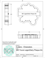 Miss Doughmestic "You're Legen Wait For It... Dairy" Plaque Cookie Cutter