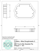 Miss Doughmestic You're My Sweetie Pie Set Cookie Cutters/Fondant Cutters or STL Downloads