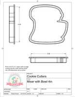 Mixer with Bowl Cookie Cutter