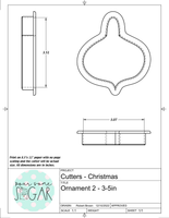 Ornament 2 Cookie Cutter/Fondant Cutter or STL Download