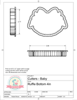 Ruffle Bottom/Bloomer Cookie Cutter or Fondant Cutter