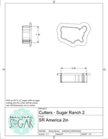 Sugar Ranch America Cookie Cutter/Fondant Cutter or STL Download