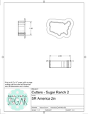 Sugar Ranch America Cookie Cutter/Fondant Cutter or STL Download