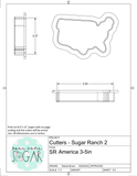 Sugar Ranch America Cookie Cutter/Fondant Cutter or STL Download