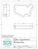 Sugar Ranch America Cookie Cutter/Fondant Cutter or STL Download