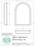 Sugar Ranch Arch Plaque 1 Cookie Cutter/Fondant Cutter or STL Download