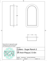 Sugar Ranch Arch Plaque 2 Cookie Cutter/Fondant Cutter or STL Download
