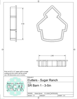 Sugar Ranch Barn 1 Cookie Cutter/ Fondant Cutter or STL Download