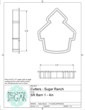 Sugar Ranch Barn 1 Cookie Cutter/ Fondant Cutter or STL Download