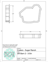 Sugar Ranch Barn 2 Cookie Cutter/Fondant Cutter or STL Download