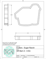 Sugar Ranch Barn 2 Cookie Cutter/Fondant Cutter or STL Download