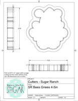 Sugar Ranch Bees Gnees Cookie Cutter/Fondant Cutter or STL Download