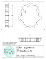 Sugar Ranch Bees Gnees Cookie Cutter/Fondant Cutter or STL Download