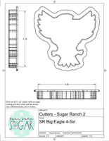 Sugar Ranch Big Eagle Cookie Cutter/Fondant Cutter or STL Download