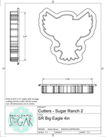 Sugar Ranch Big Eagle Cookie Cutter/Fondant Cutter or STL Download