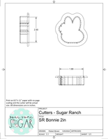 Sugar Ranch Bonnie Cookie Cutter/Fondant Cutter or STL Download