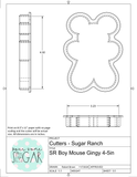 Sugar Ranch Boy Mouse Gingy Cookie Cutter or Fondant Cutter