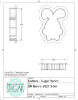 Sugar Ranch Bunny 2021 Cookie Cutter/Fondant Cutter or STL Download