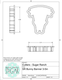 Sugar Ranch Bunny Banner Cookie Cutter/Fondant Cutter or STL Download