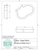Sugar Ranch Bunny Platter (To Fit 9x13 Cake Board) Cookie Cutters/Fondant Cutters or STL Downloads