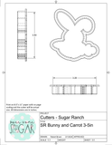 Sugar Ranch Bunny & Carrot Cookie Cutter/Fondant Cutter or STL Download