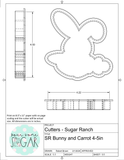 Sugar Ranch Bunny & Carrot Cookie Cutter/Fondant Cutter or STL Download