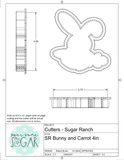 Sugar Ranch Bunny & Carrot Cookie Cutter/Fondant Cutter or STL Download