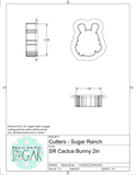 Sugar Ranch Cactus Bunny Cookie Cutter/Fondant Cutter or STL Download