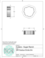 Sugar Ranch Cactus Circle Plaque Cookie Cutter