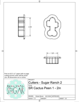 Sugar Ranch Cactus Peen 1 Cookie Cutter/Fondant Cutter or STL Download