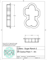 Sugar Ranch Cactus Peen 1 Cookie Cutter/Fondant Cutter or STL Download