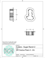 Sugar Ranch Cactus Peen 2 Cookie Cutter/Fondant Cutter or STL Download